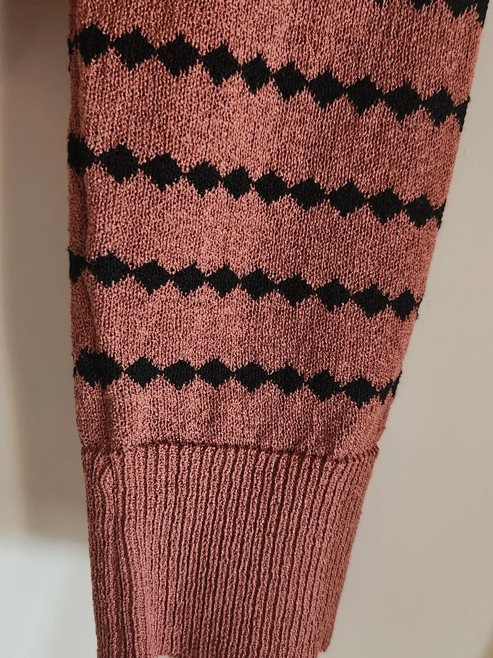 Volcom Rust and Black Striped Knit Lightweight Summer Sweater