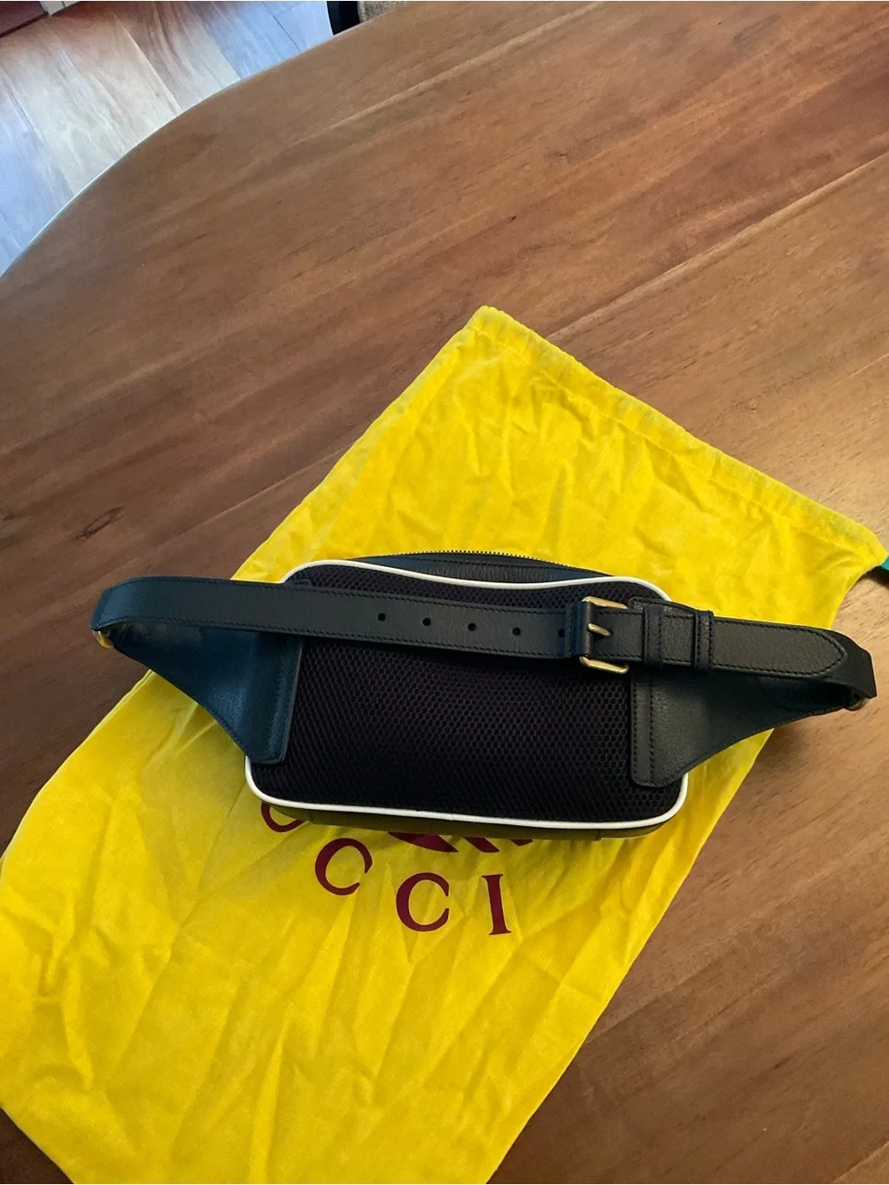Gucci black leather