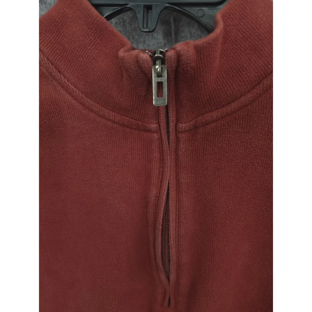 Roundtree & Yorke‎ Sweater Mens XL Red 1/4 Zip Mockneck Long Sleeve
