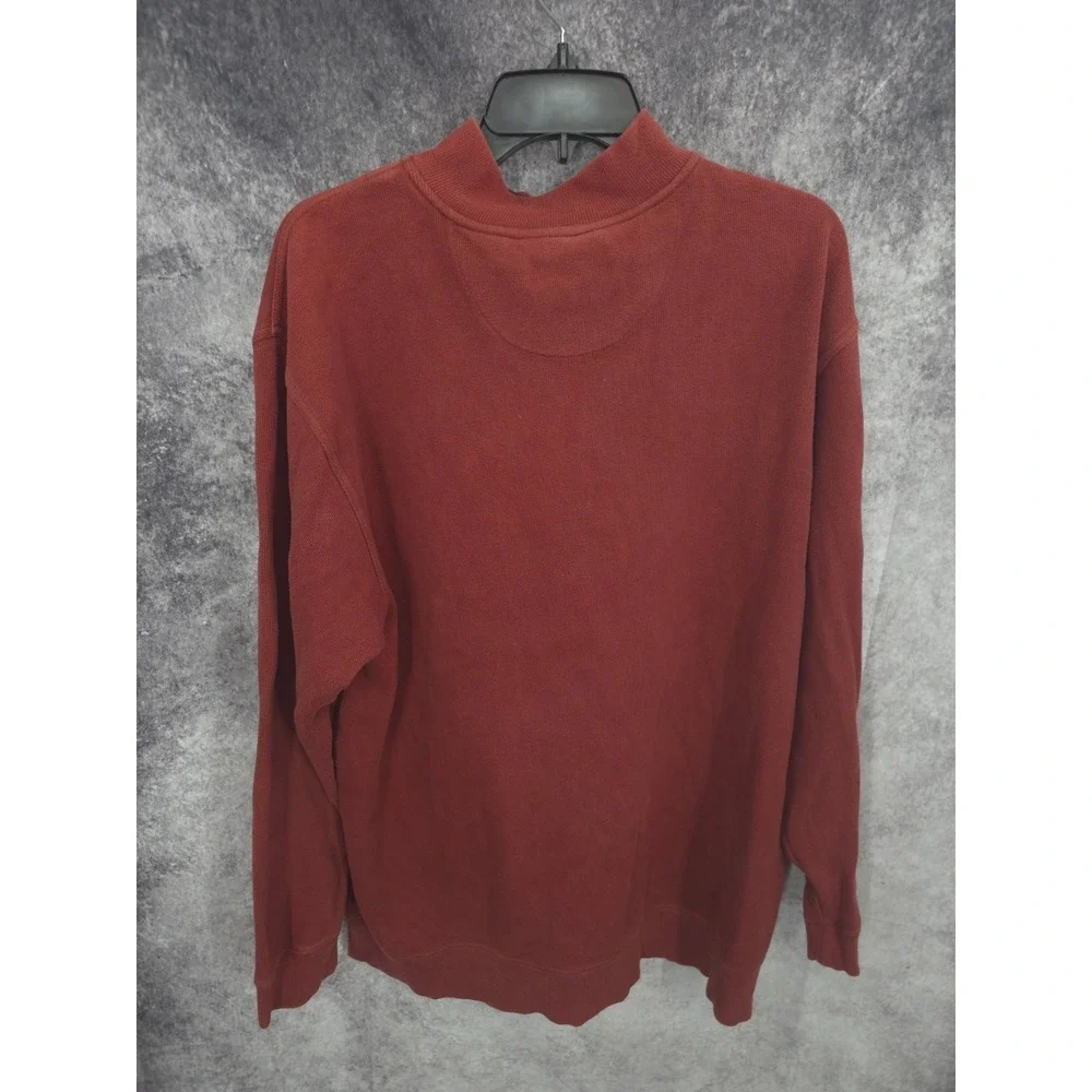 Roundtree & Yorke‎ Sweater Mens XL Red 1/4 Zip Mockneck Long Sleeve