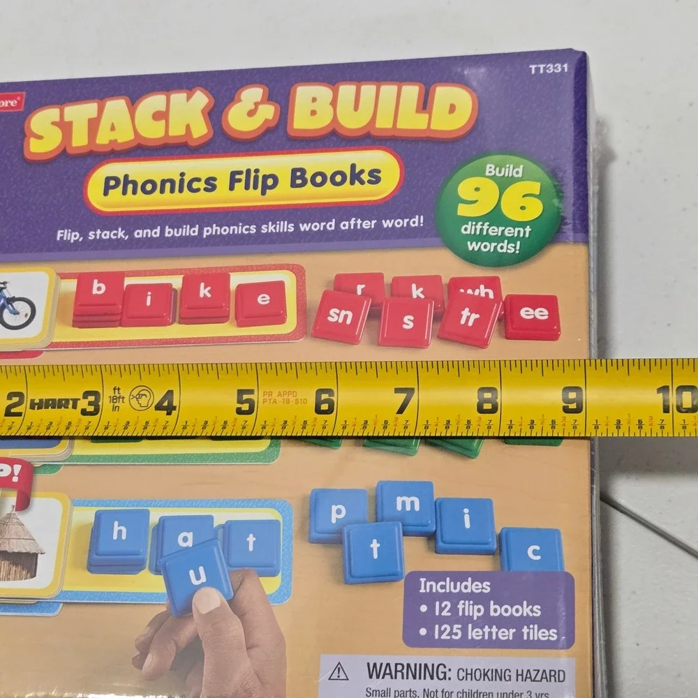 Lakeshore Stack & Build Phonics Flip Books TT331 Grades K-2 Learning Toy NEW