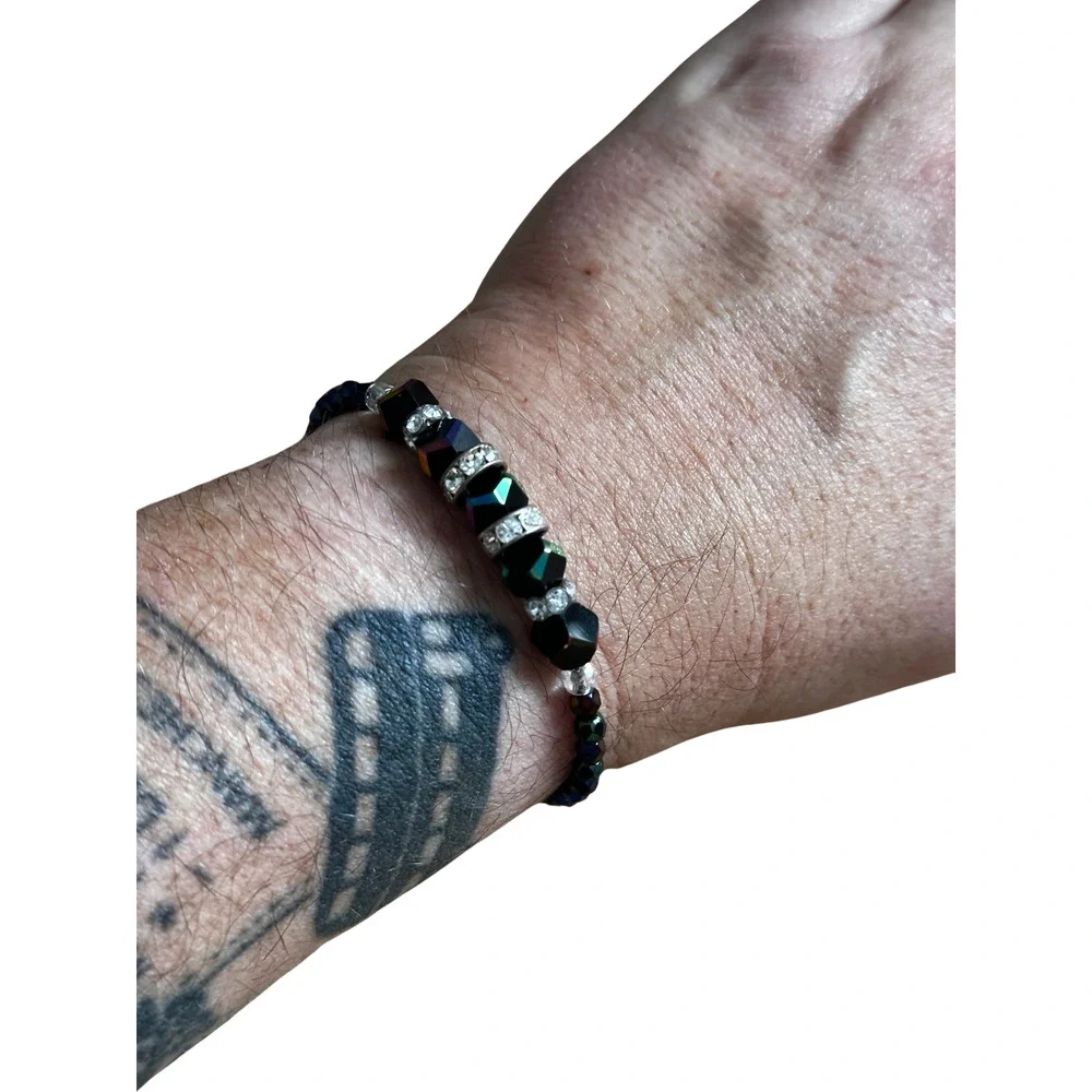 Vintage Crystal and Cubic Zirconia Wrap Bracelet