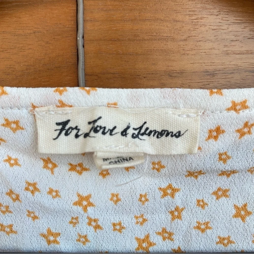 For Love & Lemons Aurora Tie Top, Size S