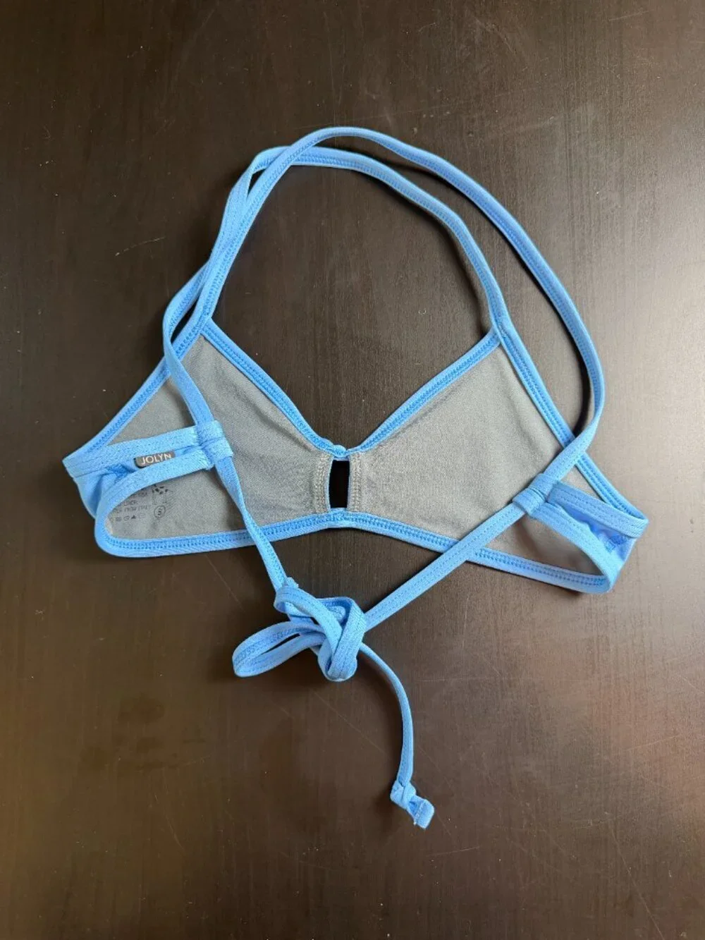 JOLYN Vent Bikini Top Swimsuit Swim Light Blue Lilac Size Small