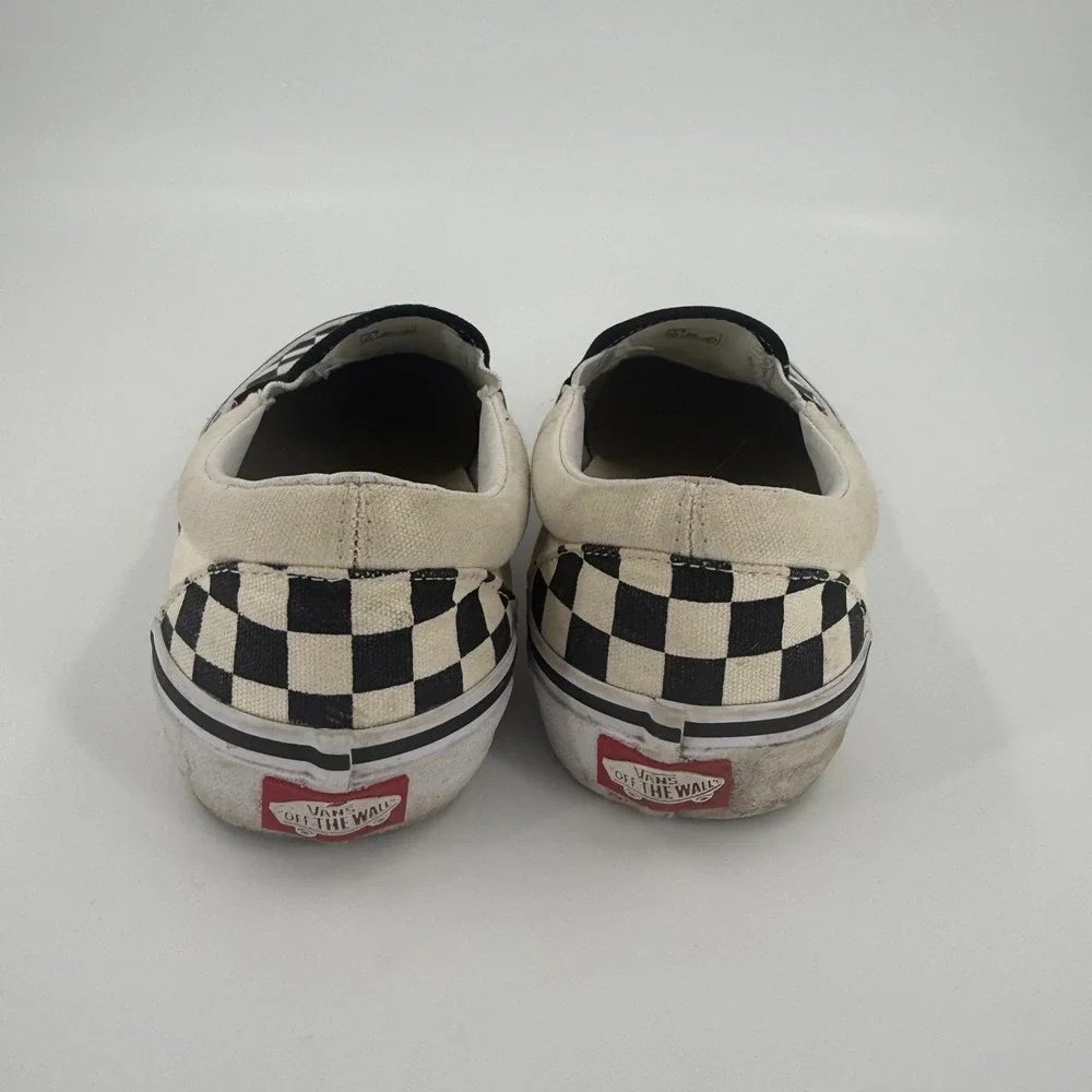 Vans Skate Shoes Mens US 7.5 Black White Checkerboard Ultracush Slip On 500714
