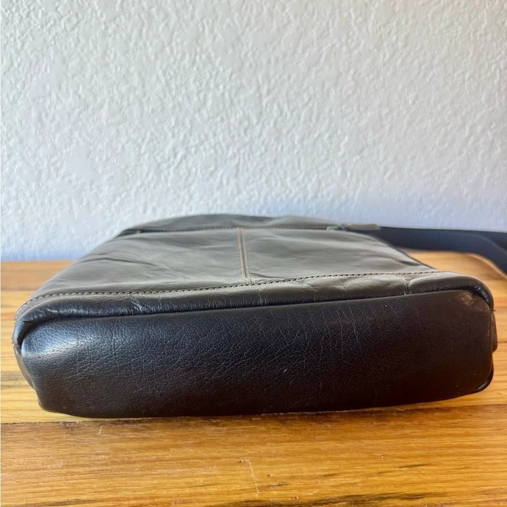 Jack Georges Voyager Collection Black Leather Small Backpack /Crossbody– EUC
