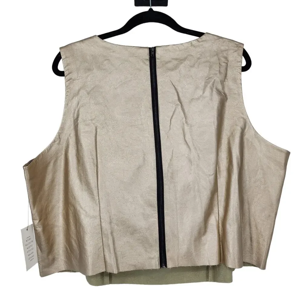 Eloquii gold sleeveless