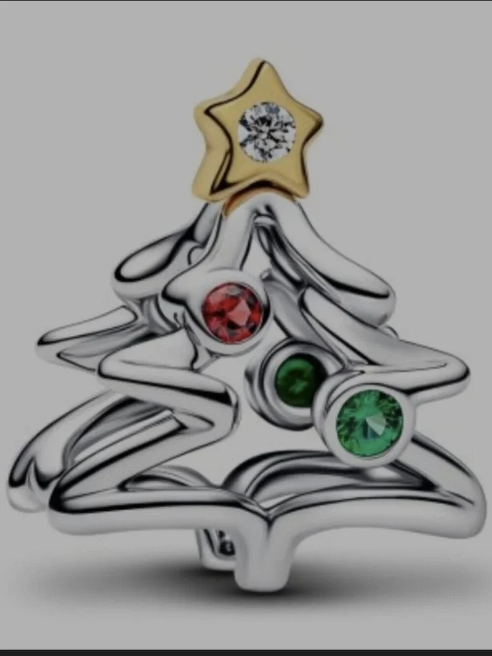 Authentic Pandora Christmas Tree Two-Tone Charm