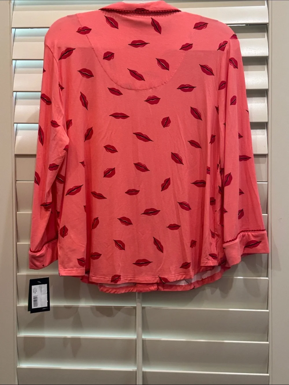 kate spade Coral Pink Lip-Print Pajama Set