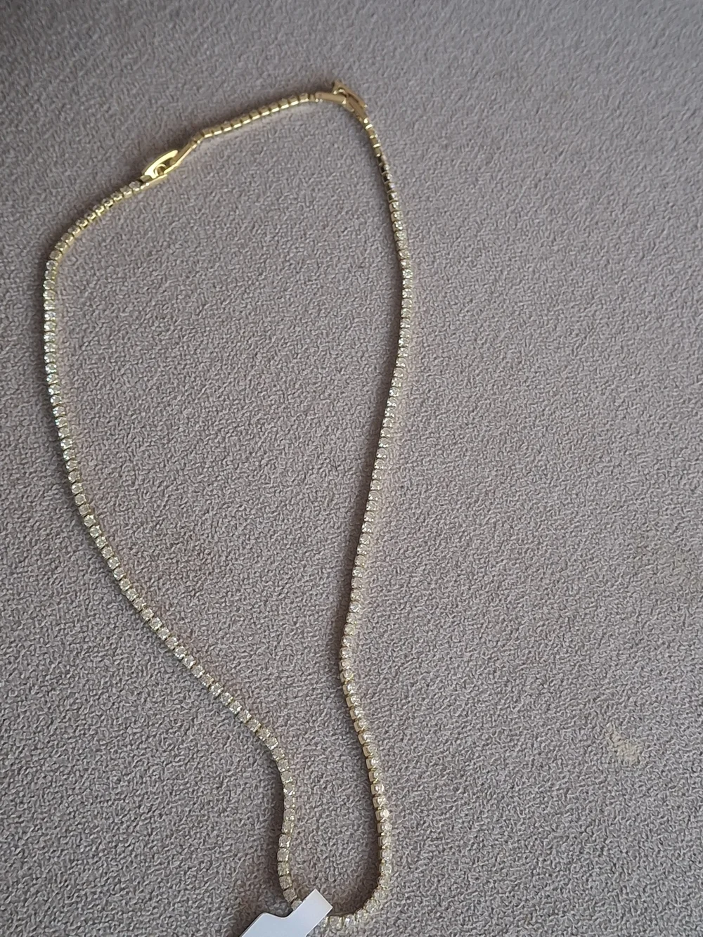 Elegant Gold-Tone Tennis Necklace - Women's Jewelry