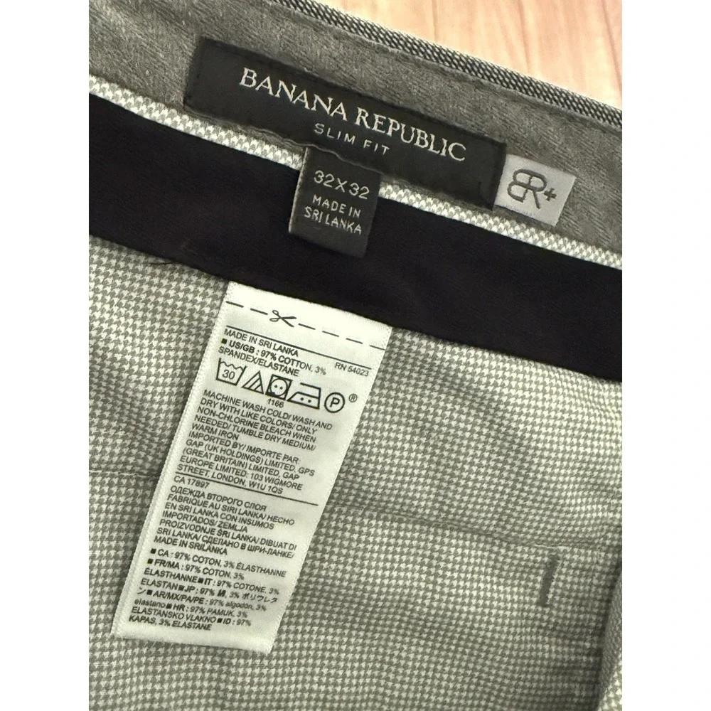 Men's Banana Republic Slim Fit Dress Pants Gray Size 32x32