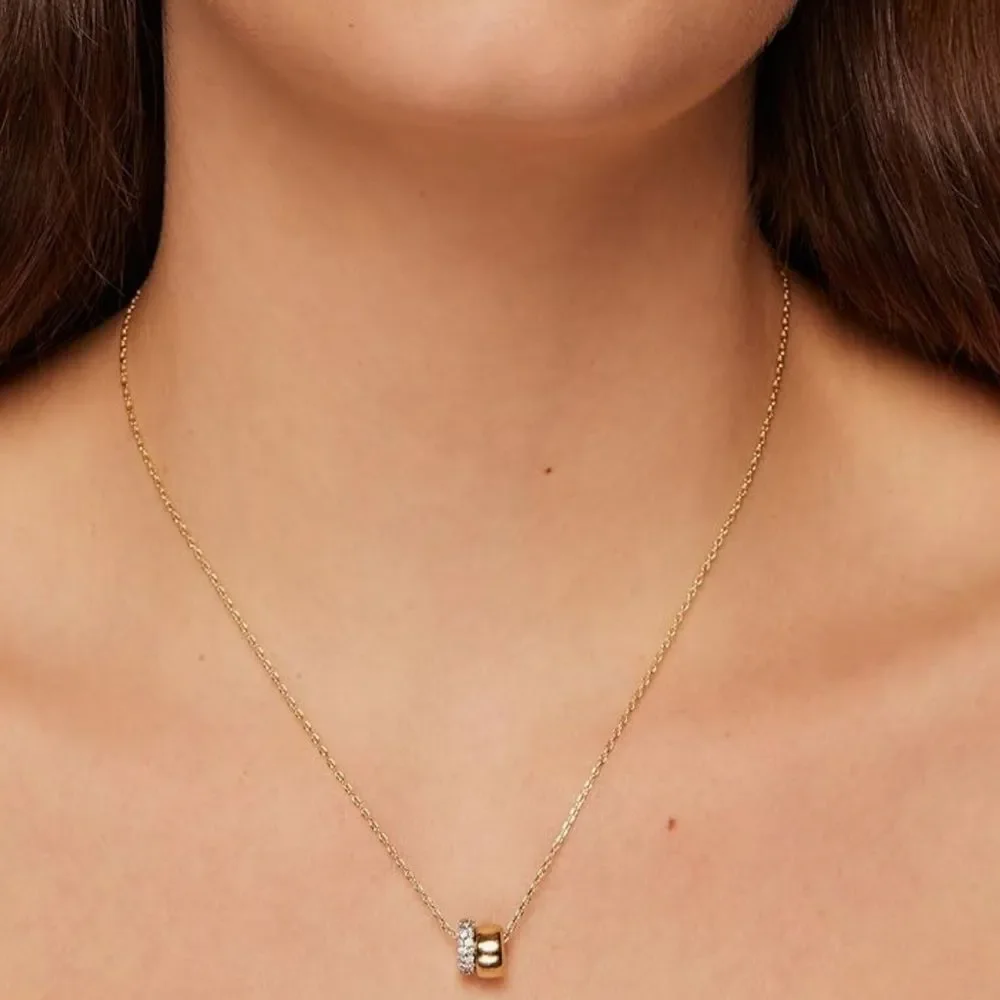 14K Gold Plated Cubic Zirconia Elegant Gold Necklace