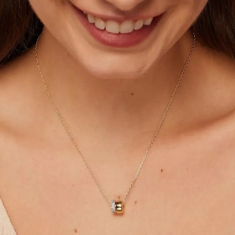 14K Gold Plated Cubic Zirconia Elegant Gold Necklace