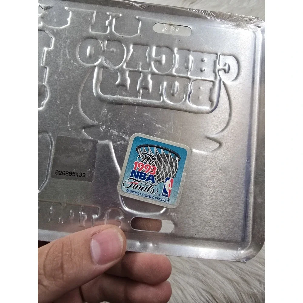 New License Plate Fan Tag Chicago Bulls 1993 World Champions NBA Air Jordan #56
