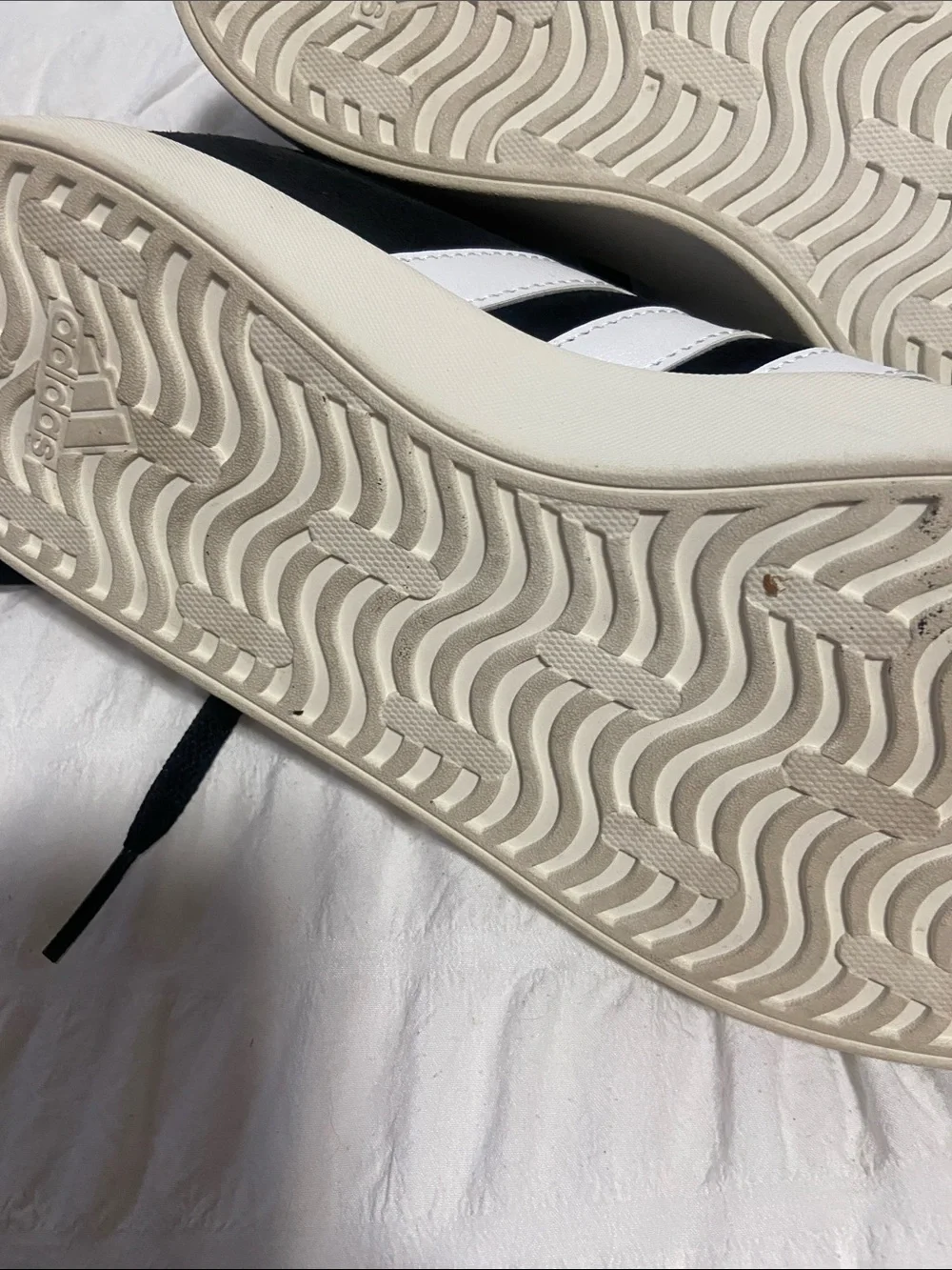 adidas Black & White Low-Profile Retro Sneakers-never worn