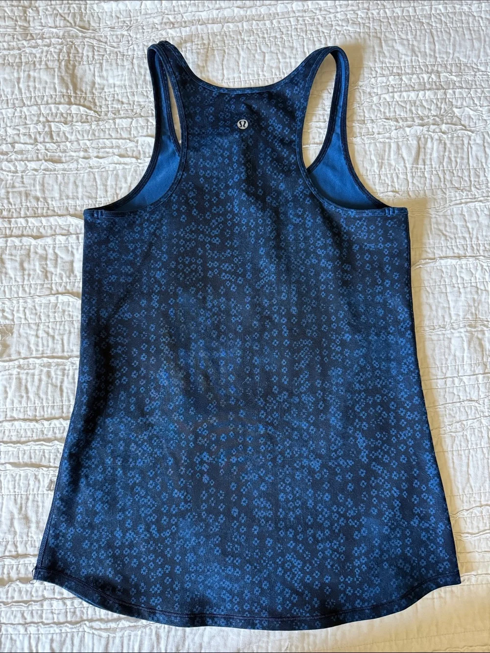 lululemon athletica Navy Blue Micro-Pattern Racerback Tank