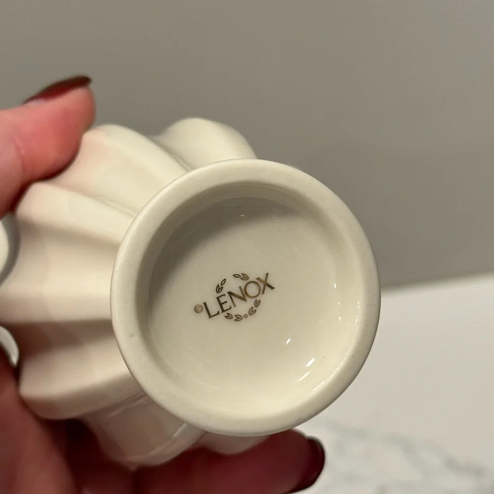Lenox Ivory and Gold Trim Bud Vase