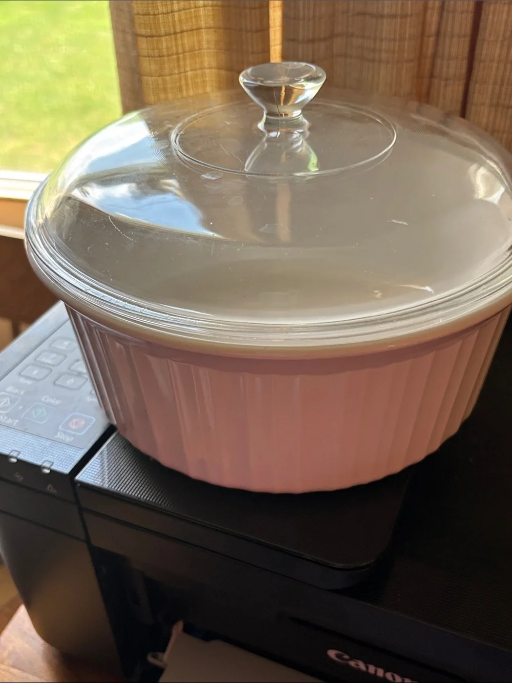 CorningWare French White 2.5 covered casserole