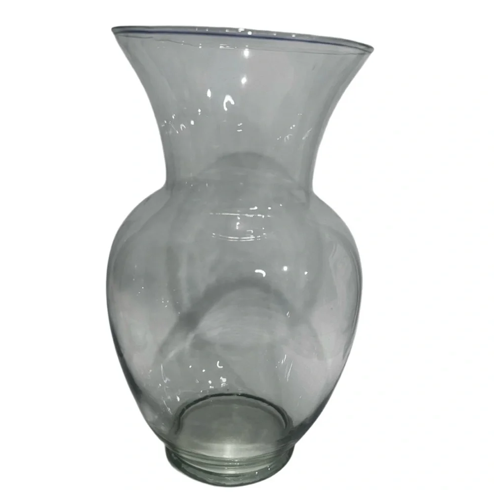 Large Clear Glass Flared Vase Hurricane Candle Holder Floral Centerpiece