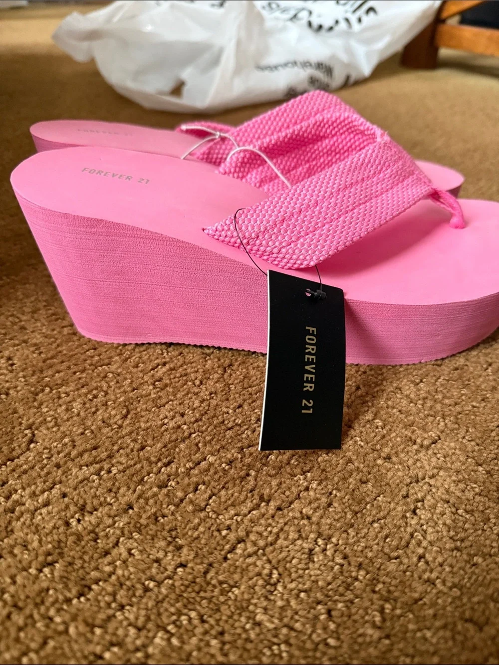 Women’s Pink Wedge Sandals - Lightweight Casual