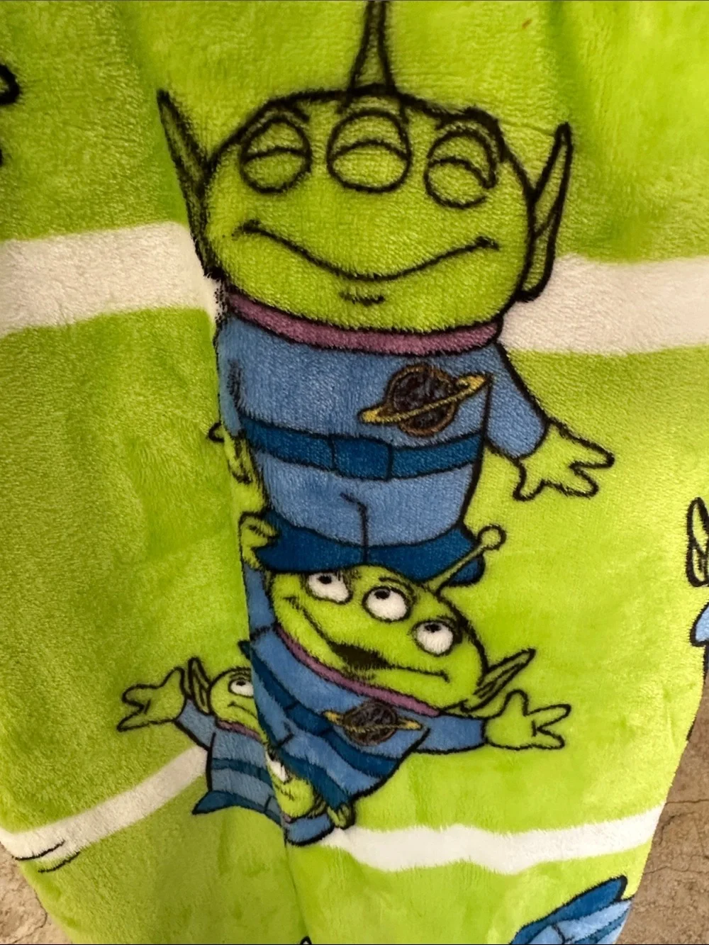 Toy Story Alien Plush Throw Blanket - Lime Green