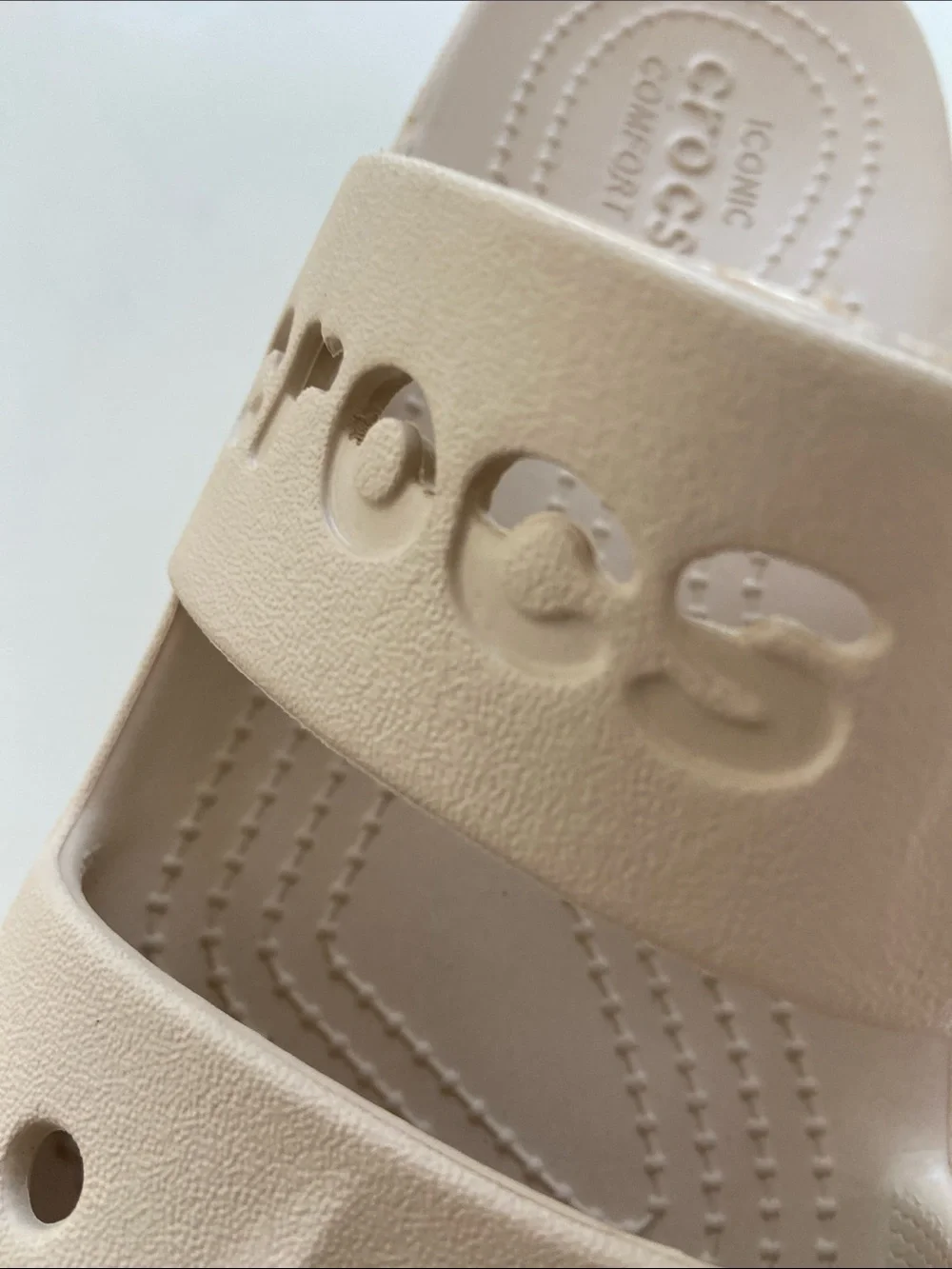 CROCS Kids Beige Dual-Strap Slide Sandals
