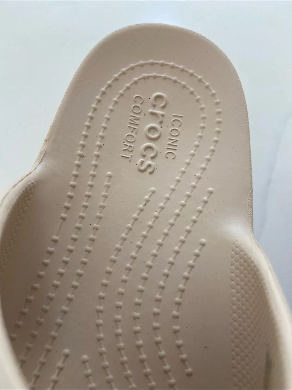 CROCS Kids Beige Dual-Strap Slide Sandals
