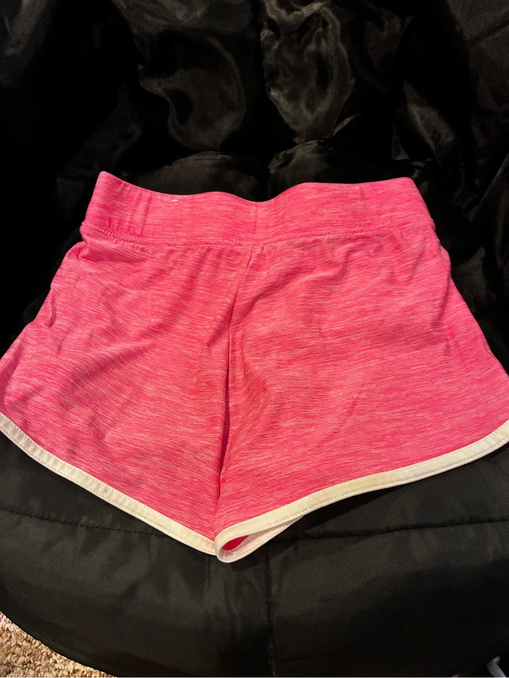 Justice Hot Pink Athletic Shorts with White Trim