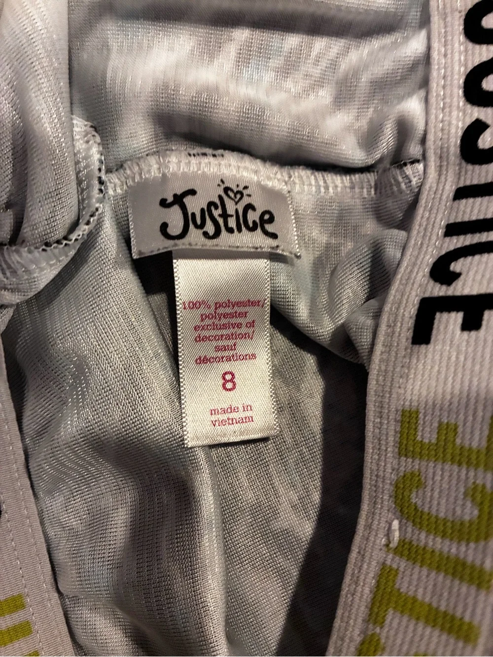 Justice Black & White Zebra Athletic Shorts with Blue and Neon Trim