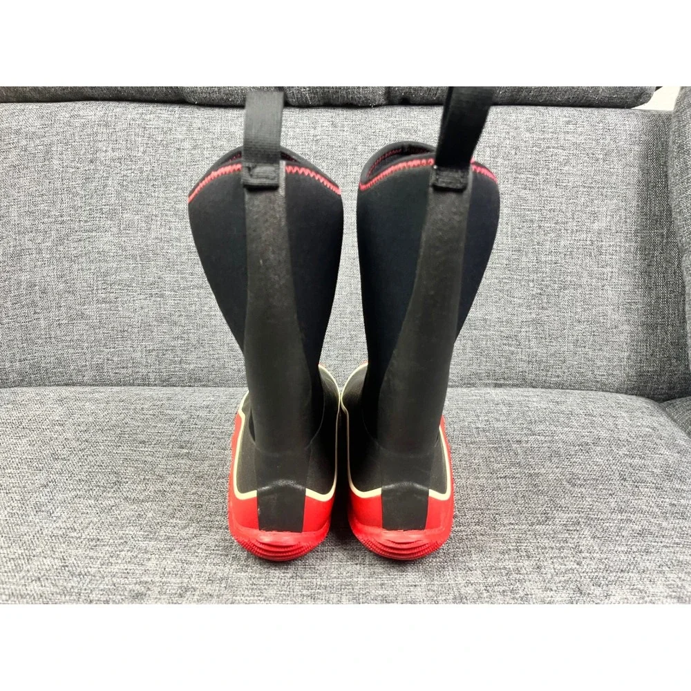 The Original Muck Boot Company Hale Kids Size 6 Black Red Waterproof Boots
