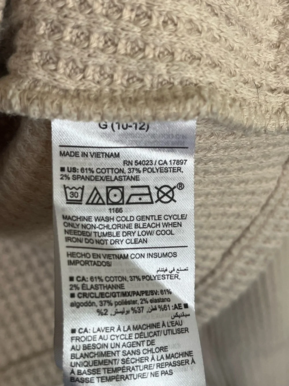 Old Navy waffle knit