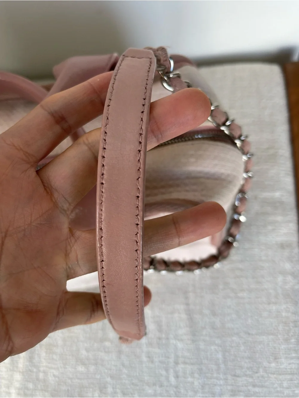 CHANEL Small Deauville Pink Canvas and Leather Top-Handle Bowling Shoulder Bag