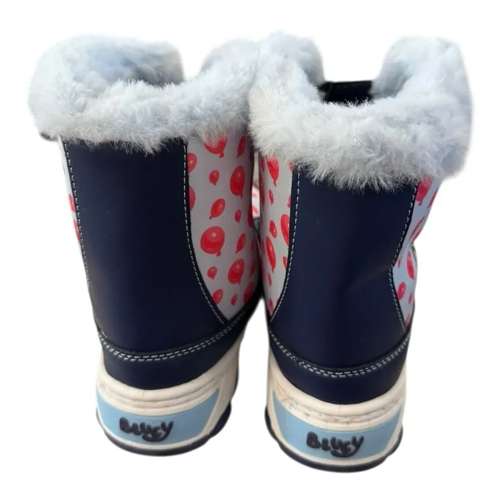 New GroundUp Bluey & Bingo Keepy Uppy Balloons Furry Toddler Winter Boots 8
