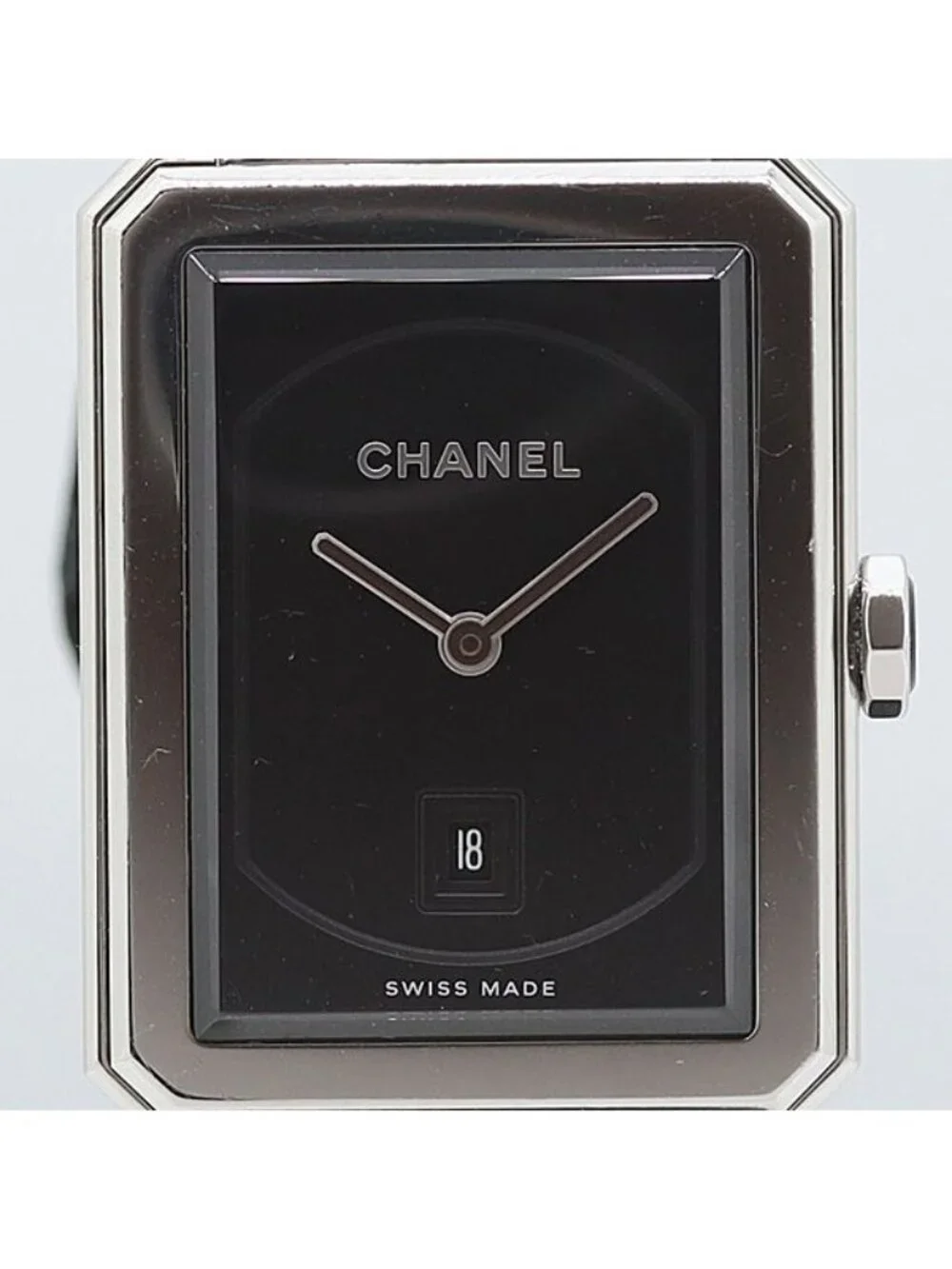 Chanel Movable Boyfriend Neo Tweed Quartz Date Black Dial Watch