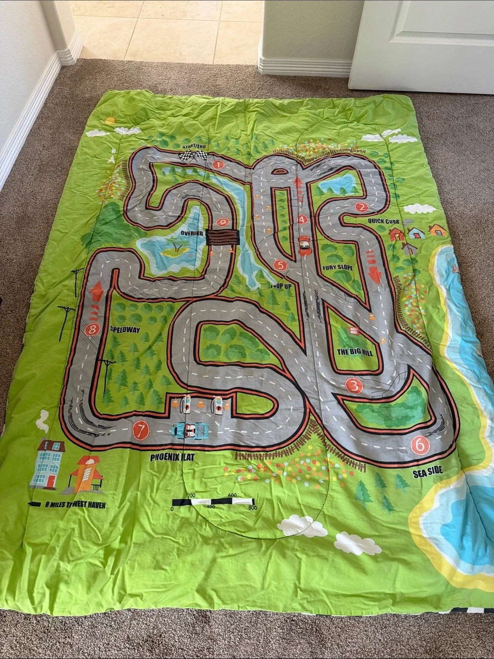 KasKids Race Car Twin bed set.
