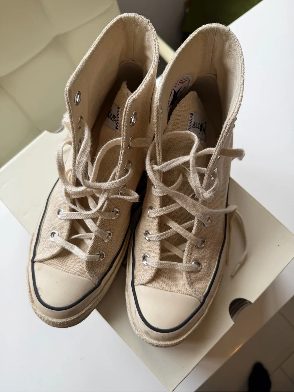 Converse cream canvas