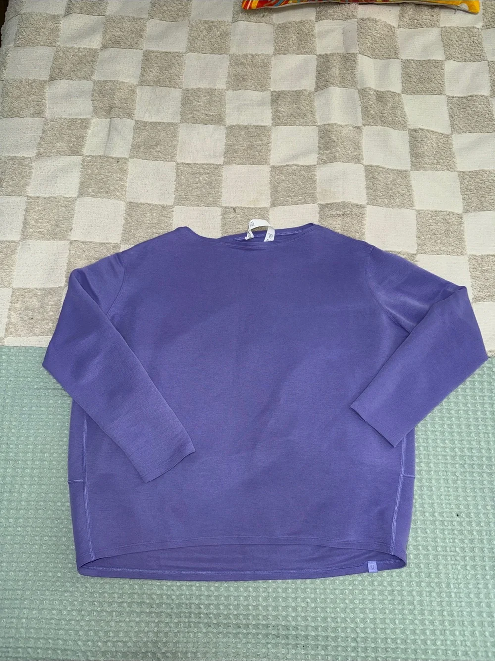 NWOT Lululemon Back in Action Long-Sleeve Shirt *Pique Dark Lavender size 2