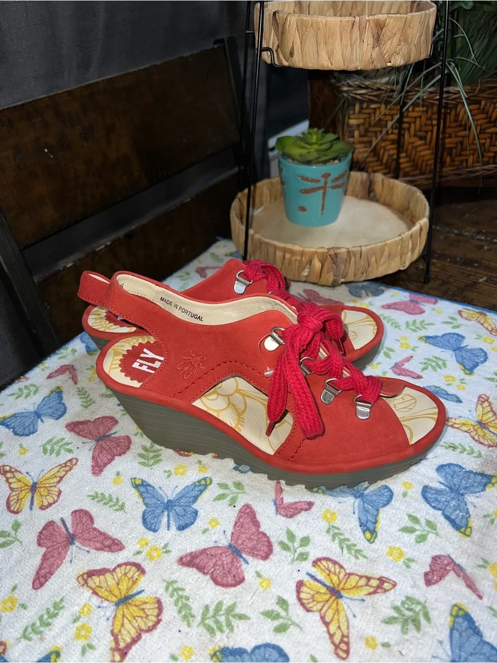 Fly London comfortable red