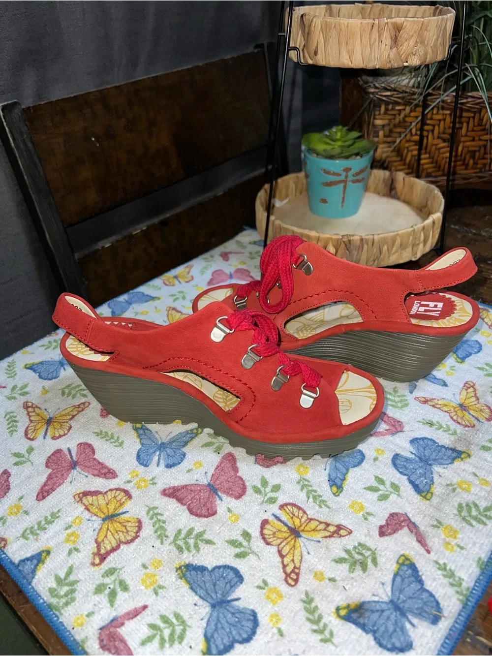 Fly London comfortable red