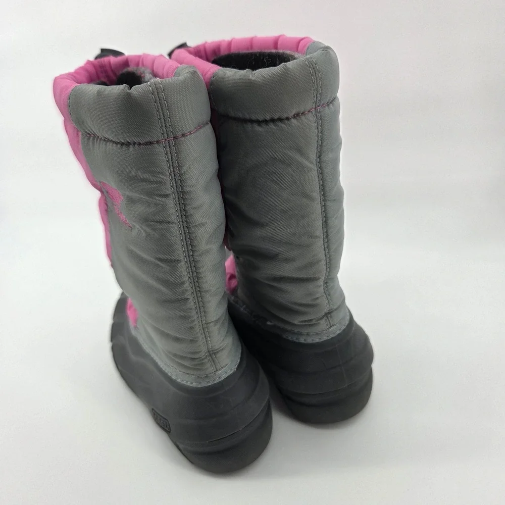 Sorel Snow‎ Commander Boots Size 3 Pink Grey Waterproof Winter Snow Ski