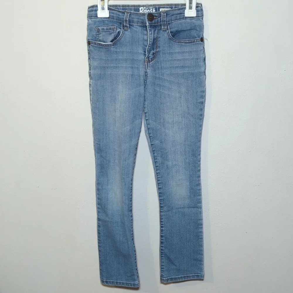 Oshkosh B'Gosh Bootcut Jeans Light Wash Adjustable Waist Girls Size 8 Slim
