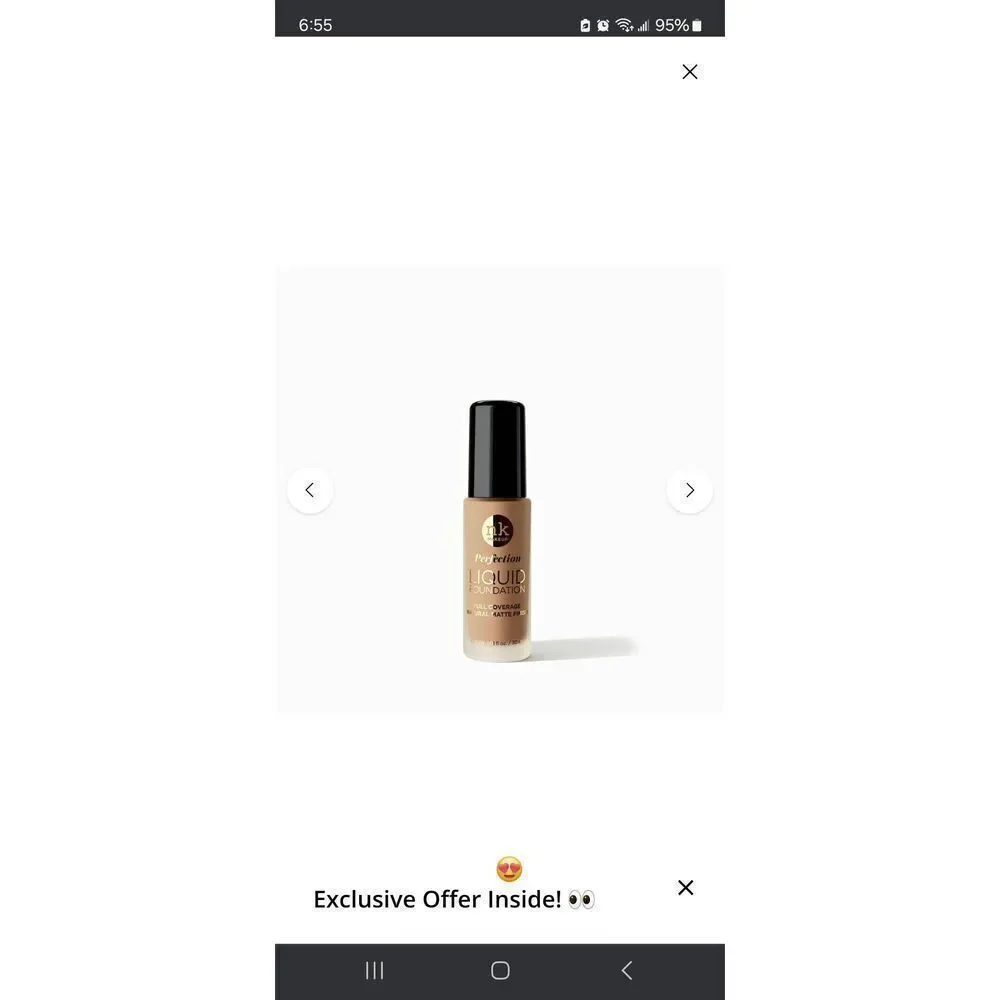 New Lot of 3 Sealed NK Makeup Perfection Liquid Foundation FFPF04 Warm Sand
