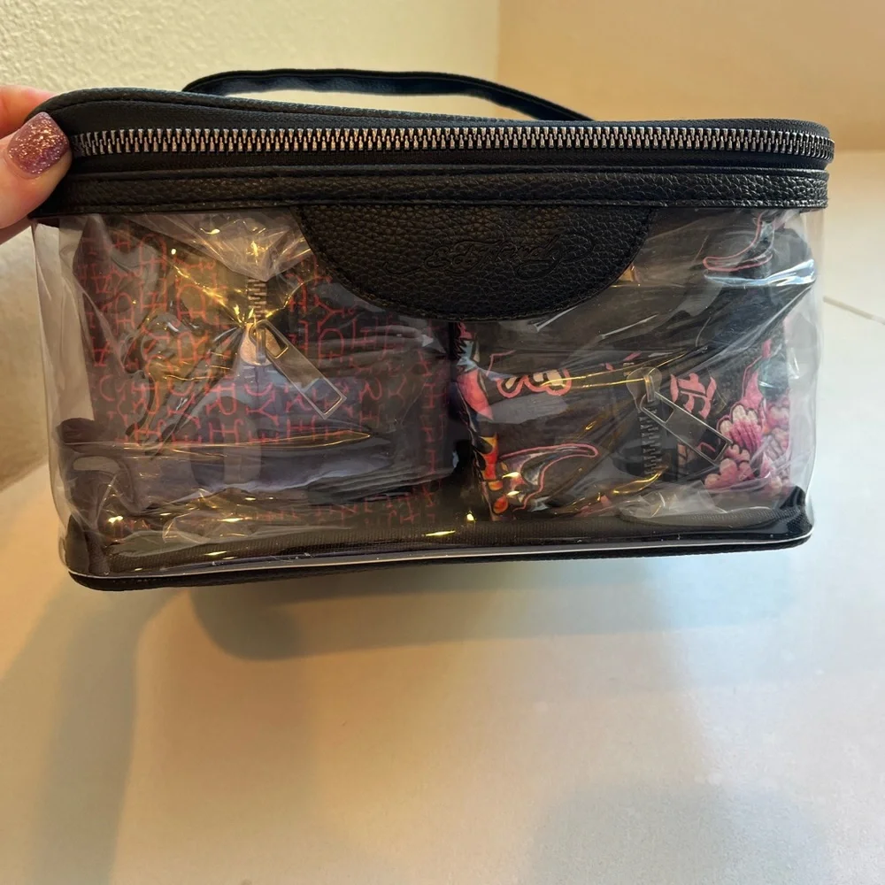 Ed Hardy Cosmetic Makeup Bag Trio Set