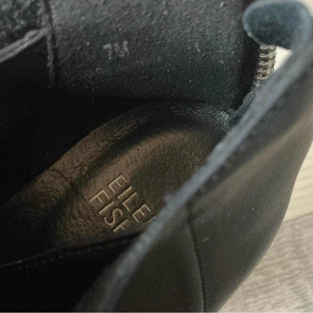 Eileen Fisher black leather