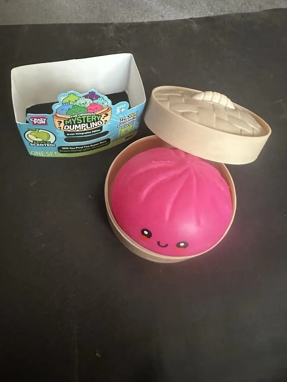 RMS Original Mystery Dumpling Apple Scented Pink Squeeze Toy 3+ Open Pink