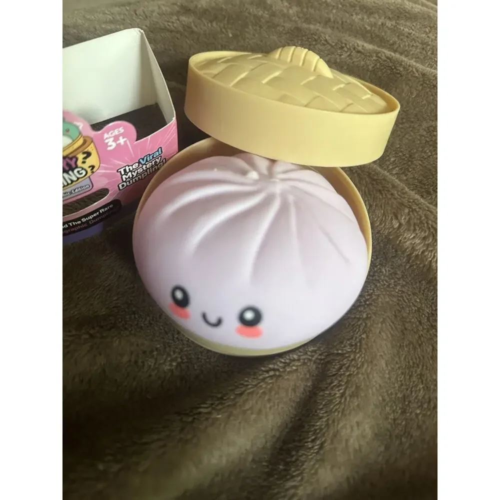 Opened RMS Purple Holographic Viral Mystery Dumpling- Squishy LAVENDER LT PURPLE