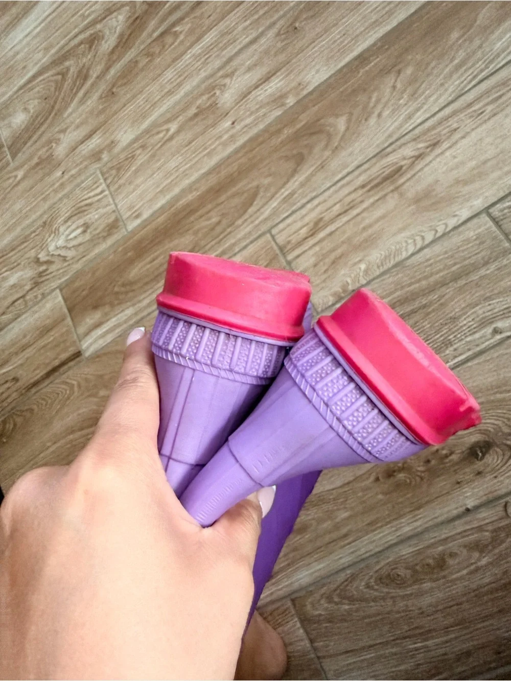 Kamik Girl's Purple Pink Waterproof Pull-on Rain Boots - size 4 Youth