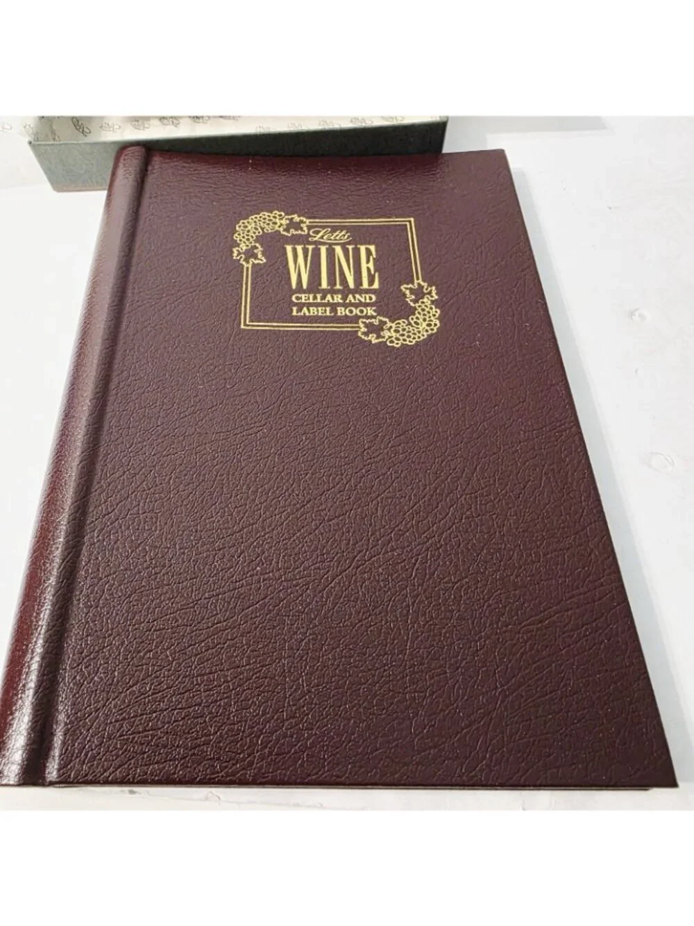 Letts of London Wine Cellar and Label Record Keeper Log Memory Book Leather