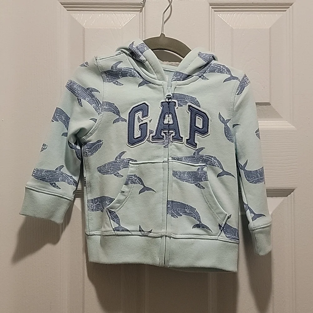 Baby Gap baby beluga hoodie New Whale nwt 12-18 months