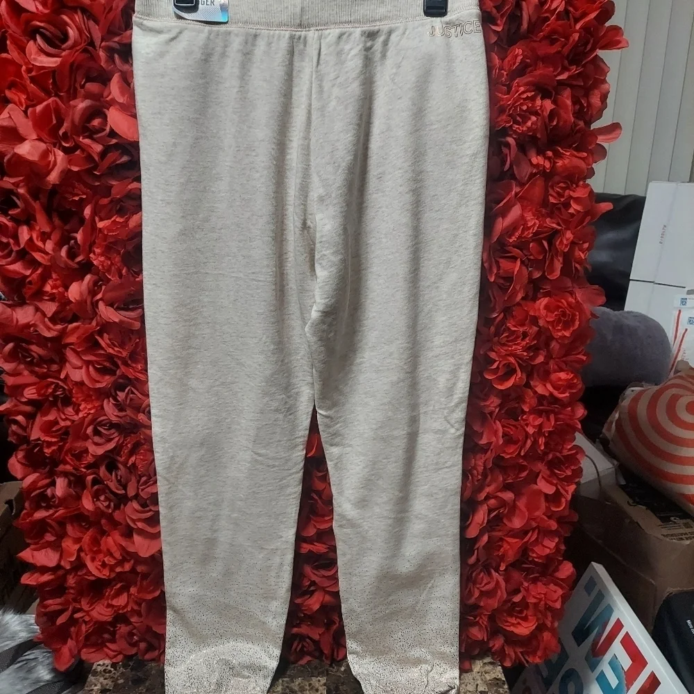 Justice NWT Girls 16 Plus Active Joggers Cream Colored